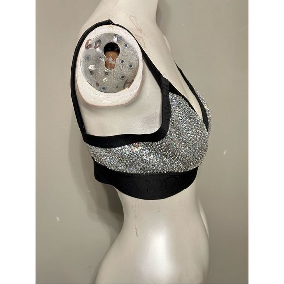 KIM DOLCE&GABBANA Triangle bra with fusible rhinestones - Picture 6 of 11